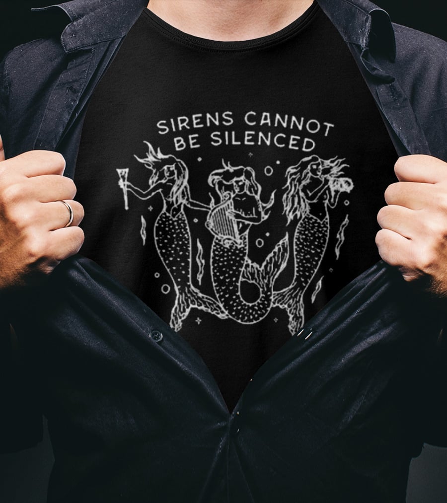 Sirens Cannot Be Silenced Thespark Company Trio Mythical Mermaids T-Shirt