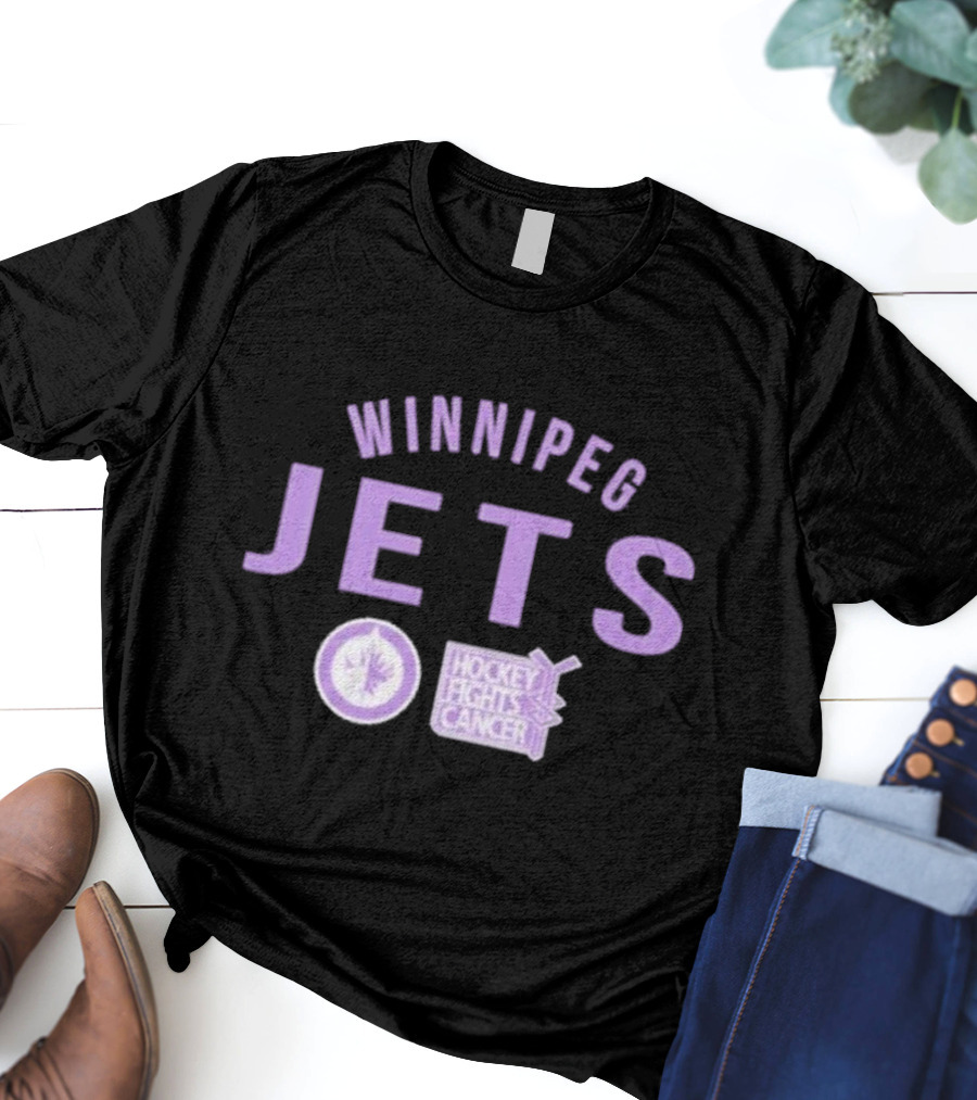 Winnipeg Jets Hockey Fights Cancer Richmond Resilient T-Shirt