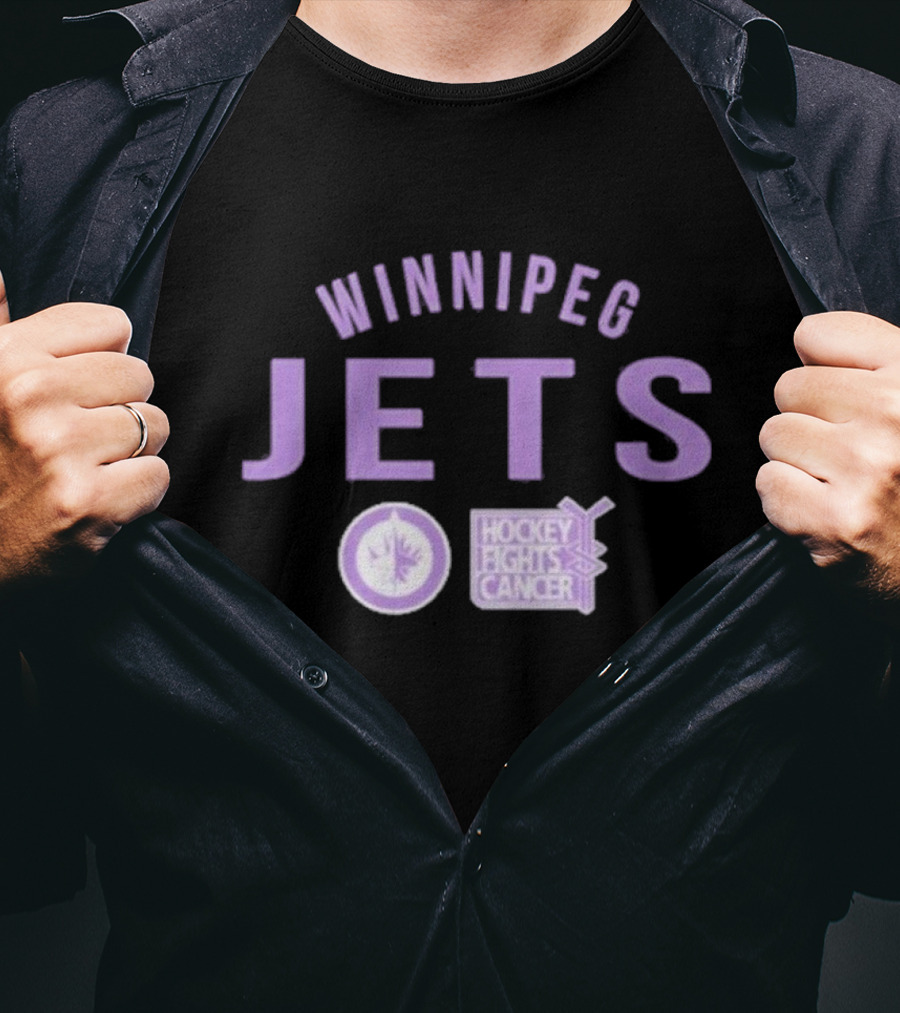 Winnipeg Jets Hockey Fights Cancer Richmond Resilient T-Shirt