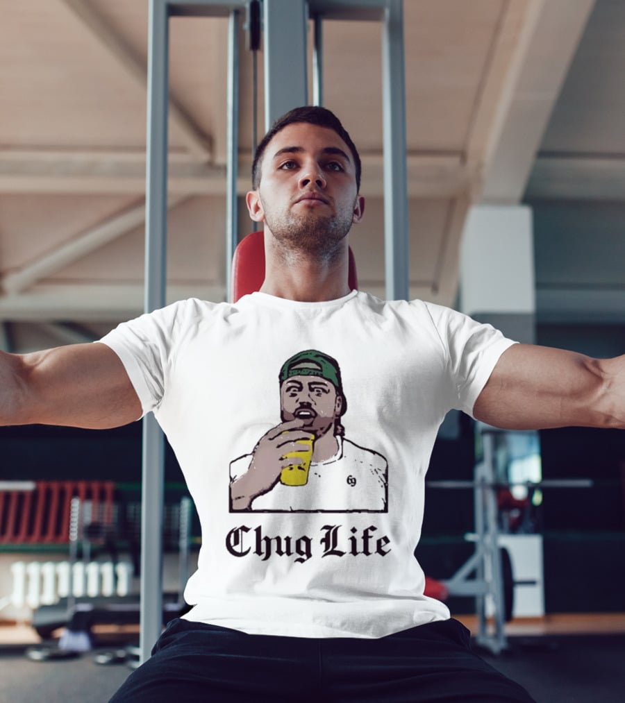 Campeche Collective Chug Life David Bakhtiari FootballPlayer With Yellow Cup T-Shirt