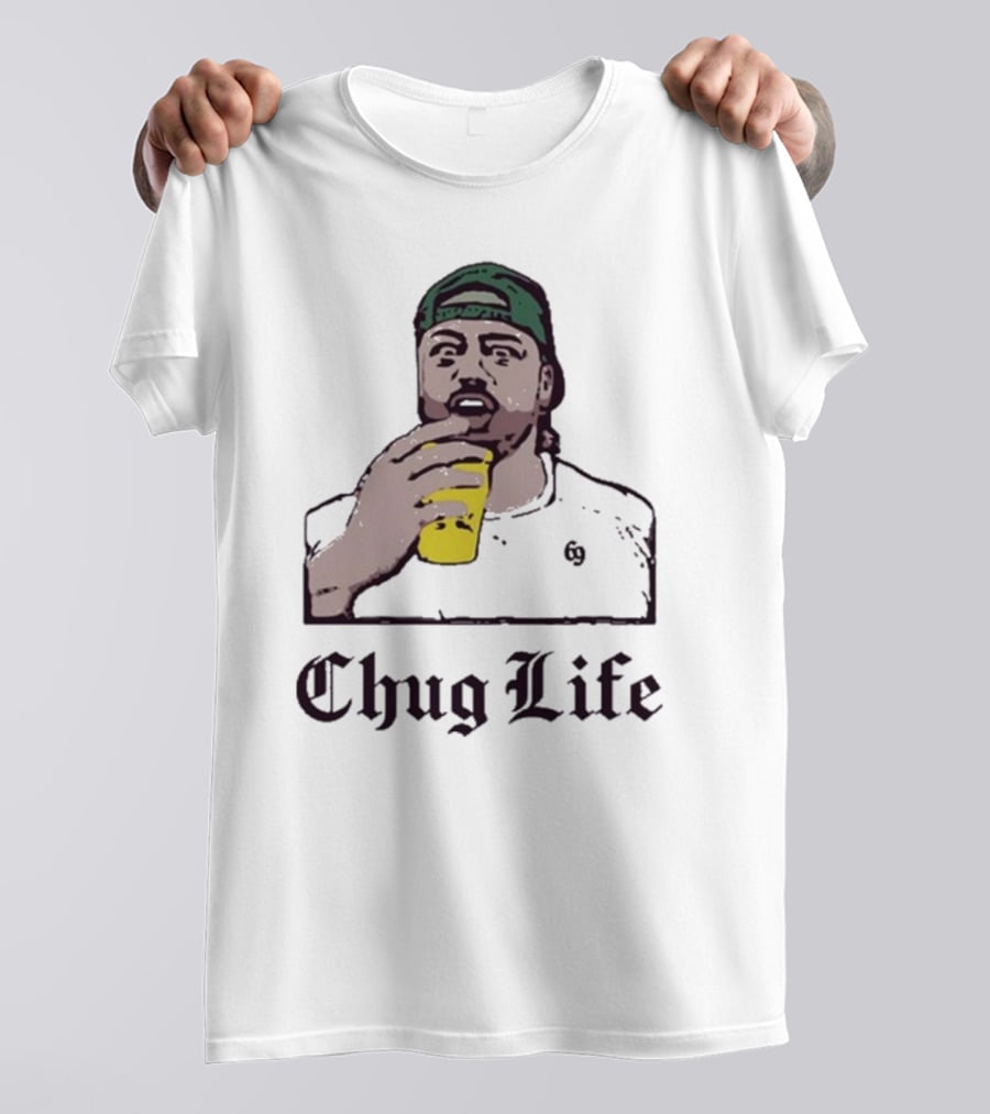 Campeche Collective Chug Life David Bakhtiari FootballPlayer With Yellow Cup T-Shirt