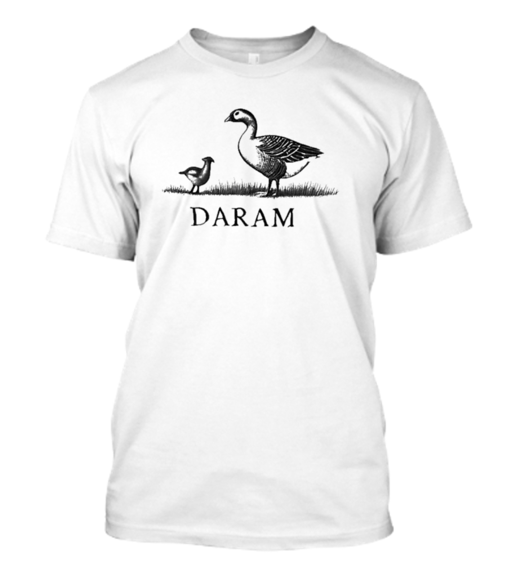 Goose Daram With Black And White Bird T-Shirt