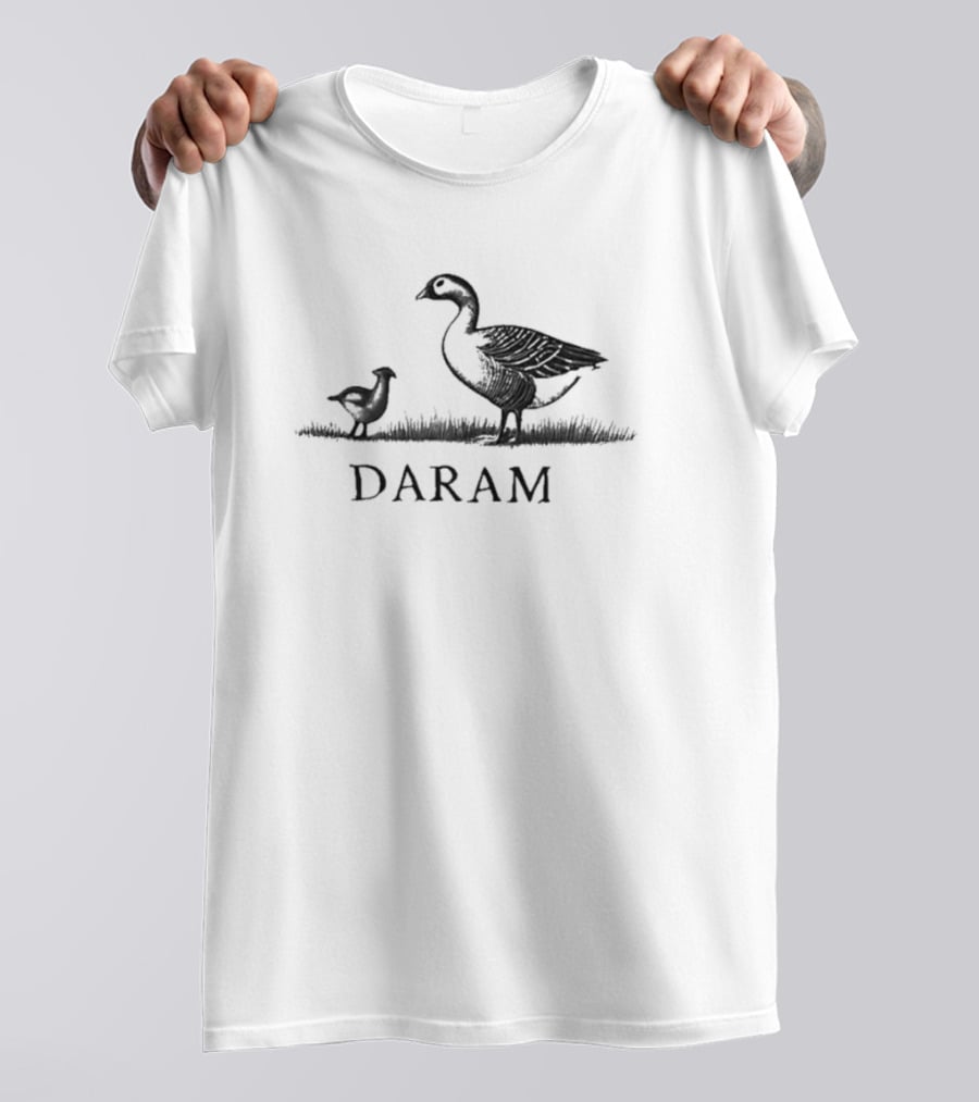 Goose Daram With Black And White Bird T-Shirt