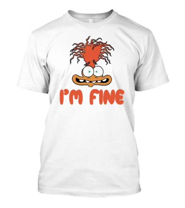 Mel Mitchell Inside Out 2 Character Anxiety I'm Fine Rugrats Mashup T-Shirt