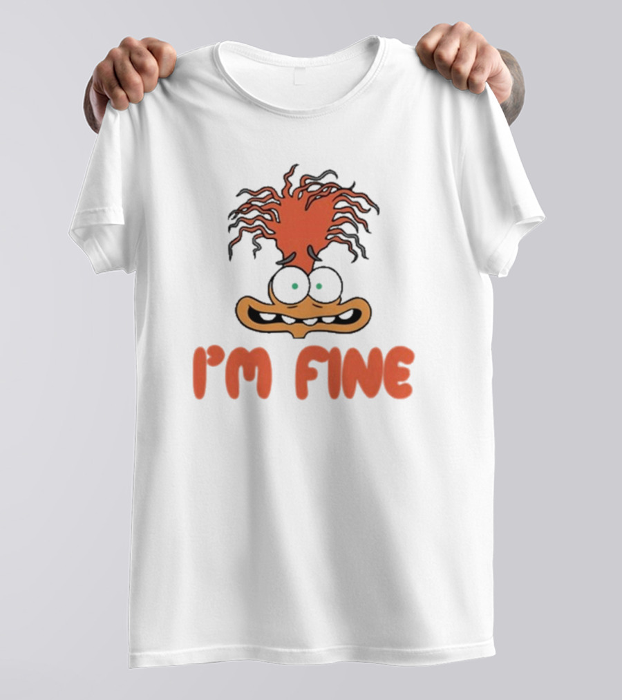 Mel Mitchell Inside Out 2 Character Anxiety I'm Fine Rugrats Mashup T-Shirt