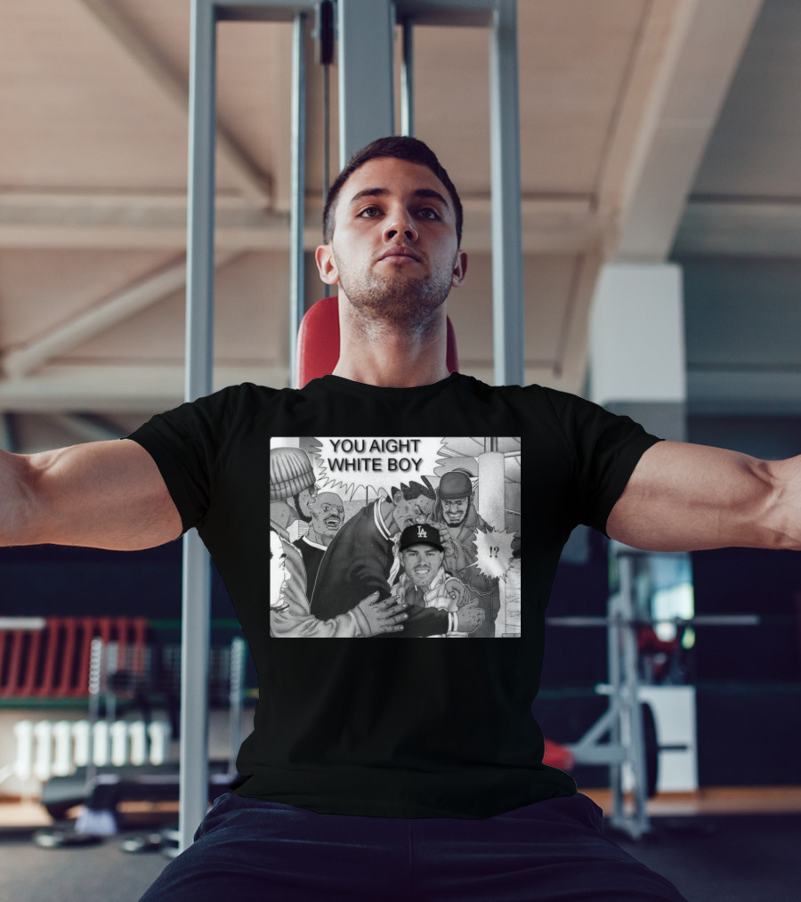 Freddie Freeman LA Dodgers You Aight White Boy Manga T-Shirt