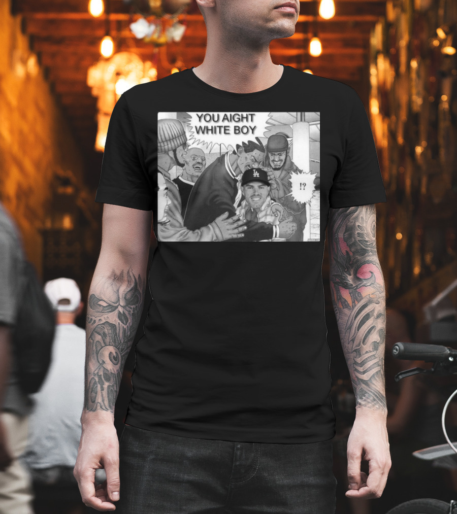 Freddie Freeman LA Dodgers You Aight White Boy Manga T-Shirt