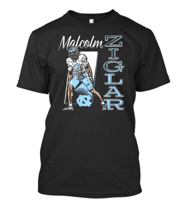 Malcolm Ziglar North Carolina Tar Heels Football Player UNC T-Shirt