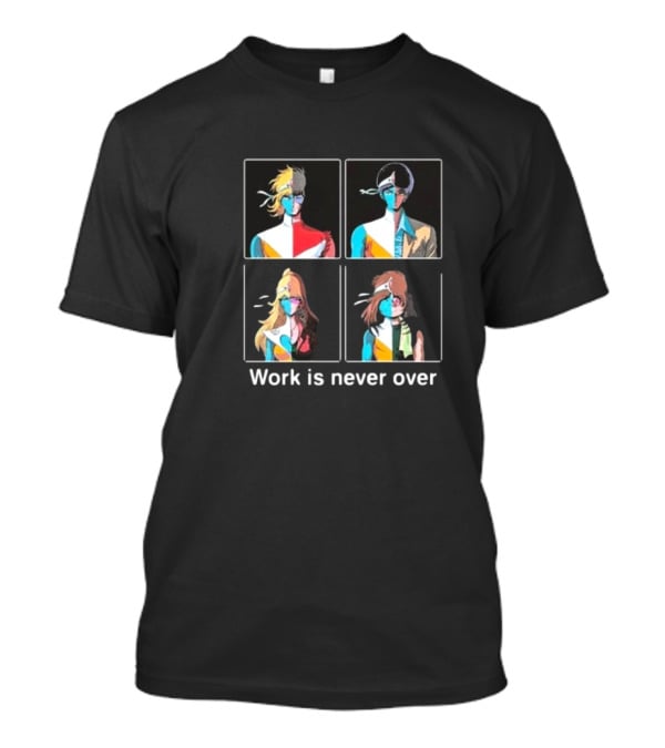 Crescendolls Work Is Never Over Daft Punk Anime Style Portraits T-Shirt
