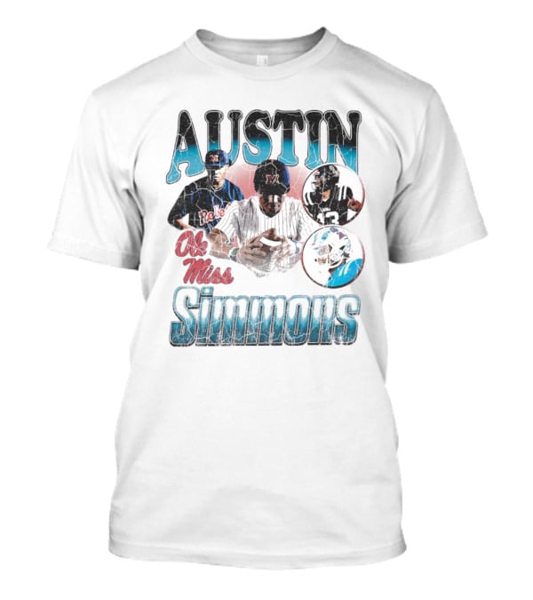 Austin Simmons Ole Miss Rebels Vintage 90s Sports T-Shirt