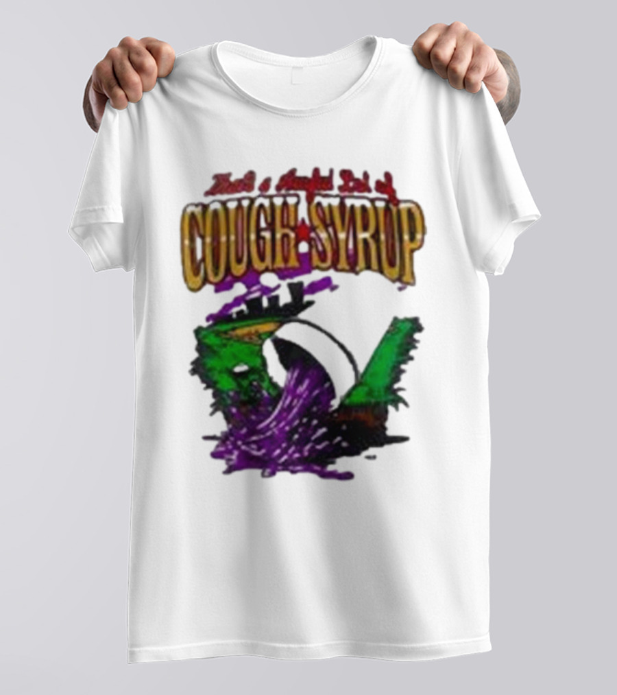 Baseball That’s A Awful Lot Of Cough Syrup Cityscape And Pouring Purple Liquid T-Shirt
