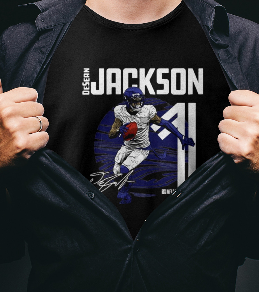 DeSean Jackson NFLPA Signature Baltimore Ravens Number 11 NFL T-Shirt