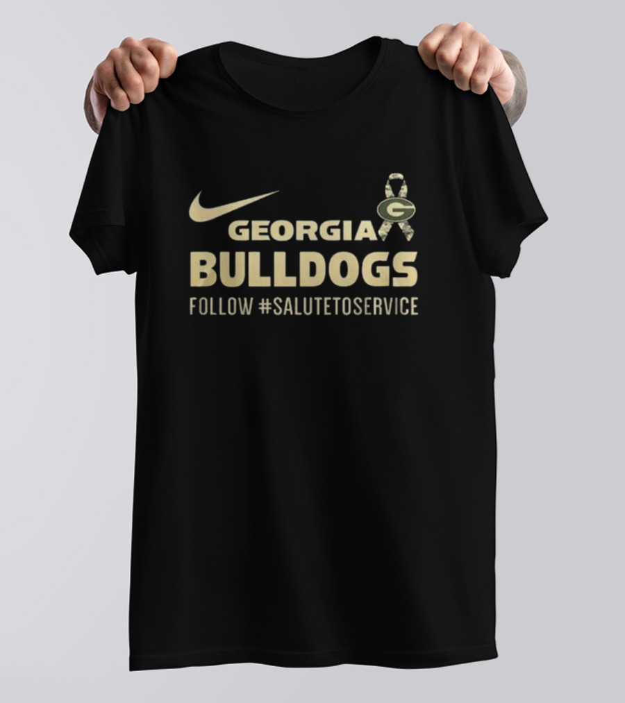 Georgia Bulldogs Salute To Service Follow #SaluteToService T-Shirt