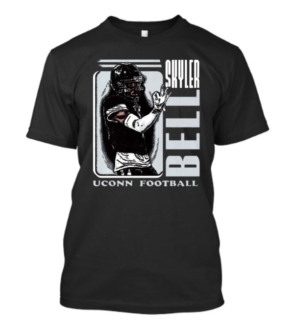 Skyler Bell Uconn Football Player Action Pose T-Shirt