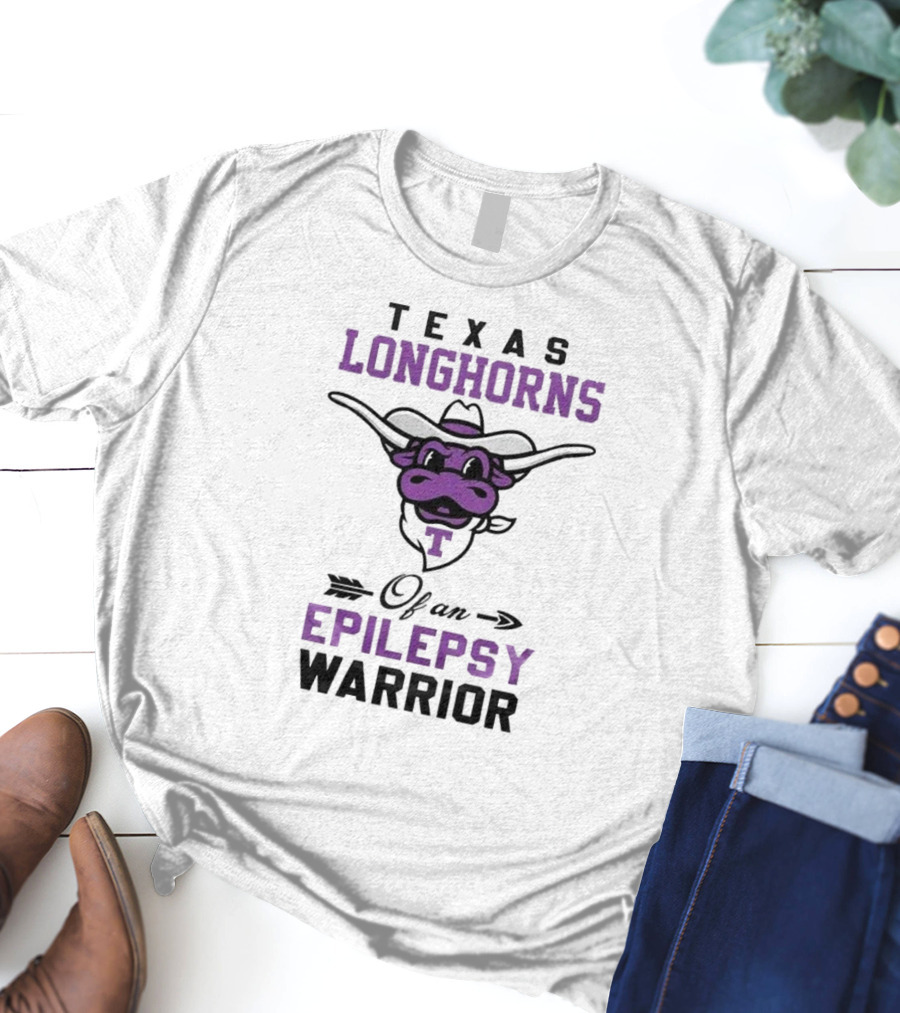 Texas Longhorns Epilepsy Warrior Cow Mascot T-Shirt