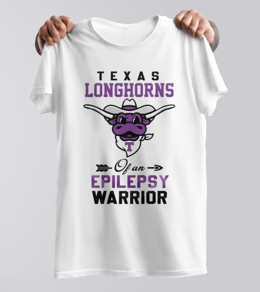 Texas Longhorns Epilepsy Warrior Cow Mascot T-Shirt