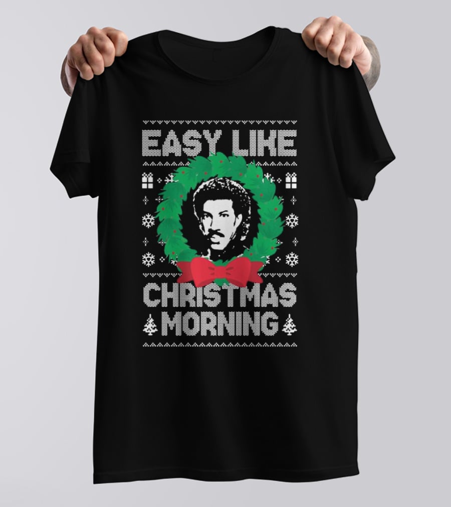 Easy Like Christmas Morning Lionel Richie Wreath T-Shirt