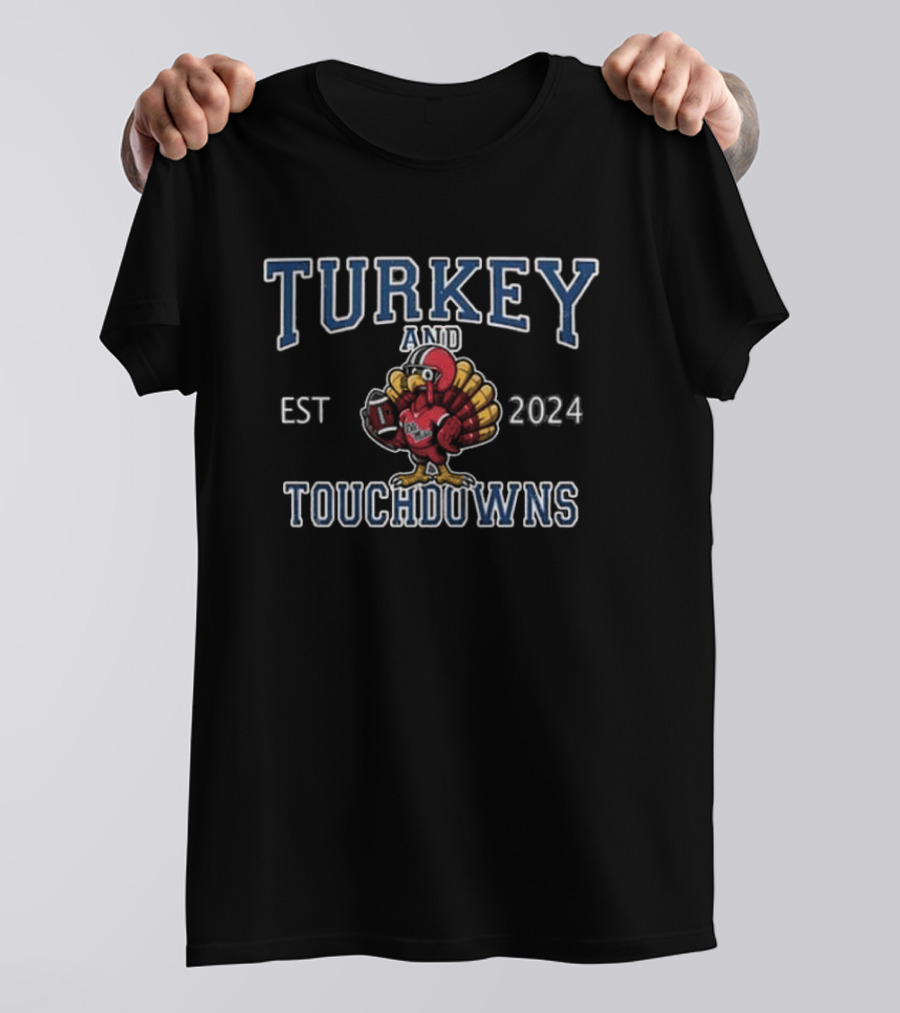 Ole Miss Rebels Hotty Toddy Turkey And Touchdowns Est T-Shirt