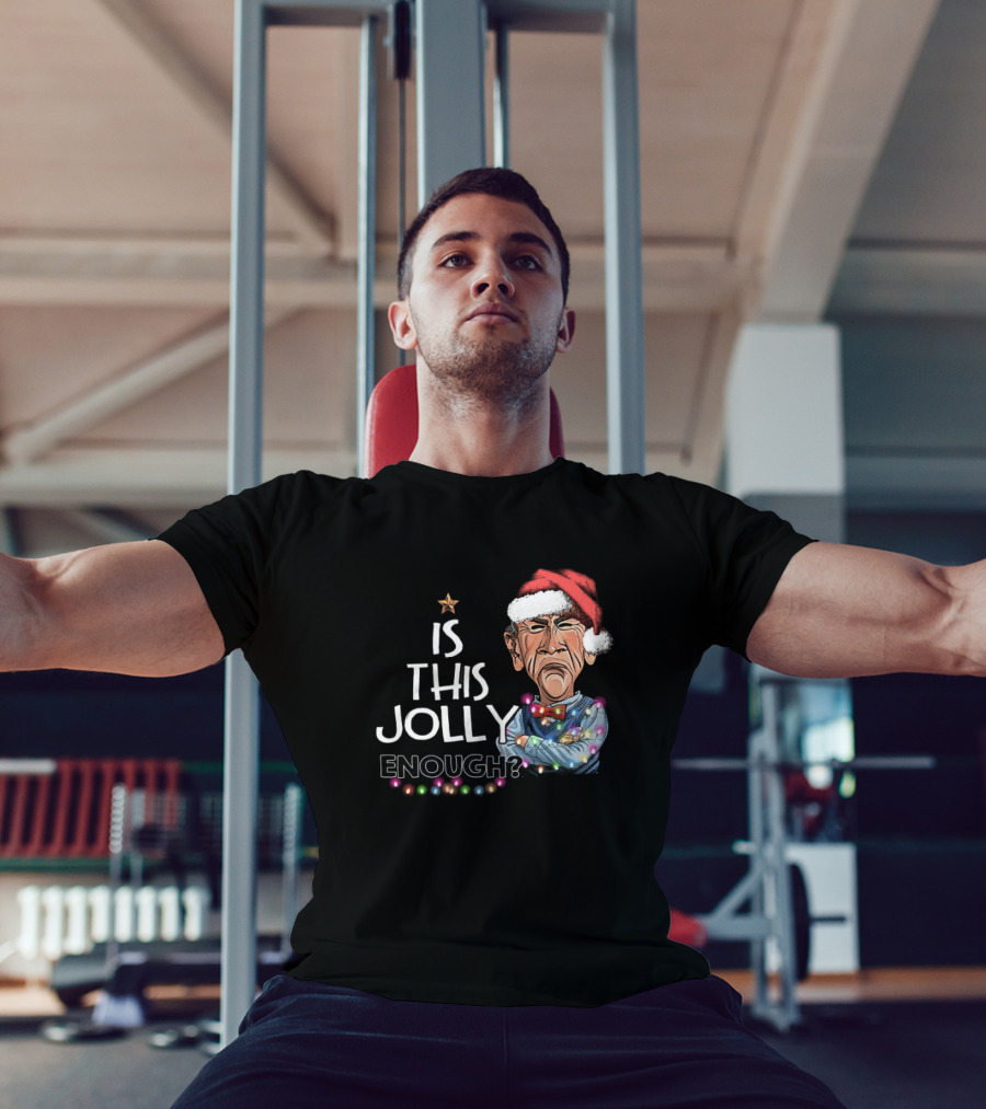 Santa Jeff Dunham Is This Jolly Enough Christmas Lights T-Shirt