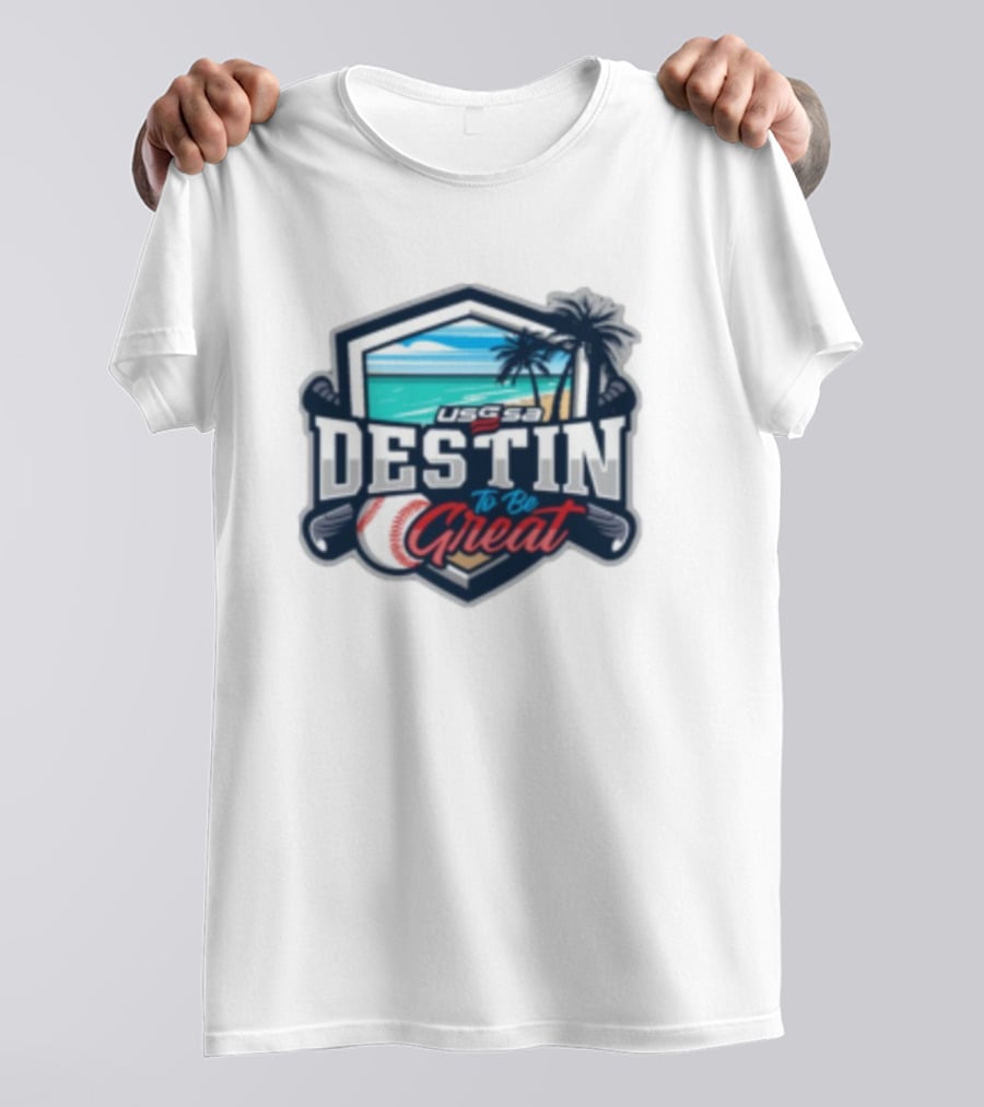 USSSA Destin To Be Great Baseball Event With Beach And Palm Trees November 16-17 T-Shirt