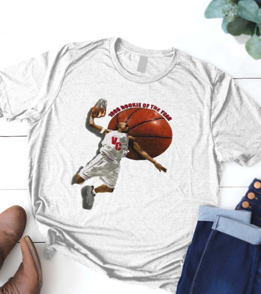 1999 Rookie Of The Year VC Toronto Raptors NBA Signature Vince Carter T-Shirt