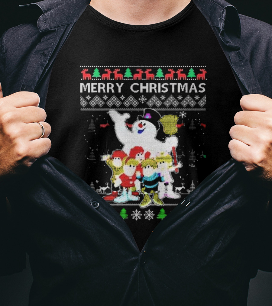Merry Christmas Ugly Movie Cartoon Frosty The Snowman T-Shirt