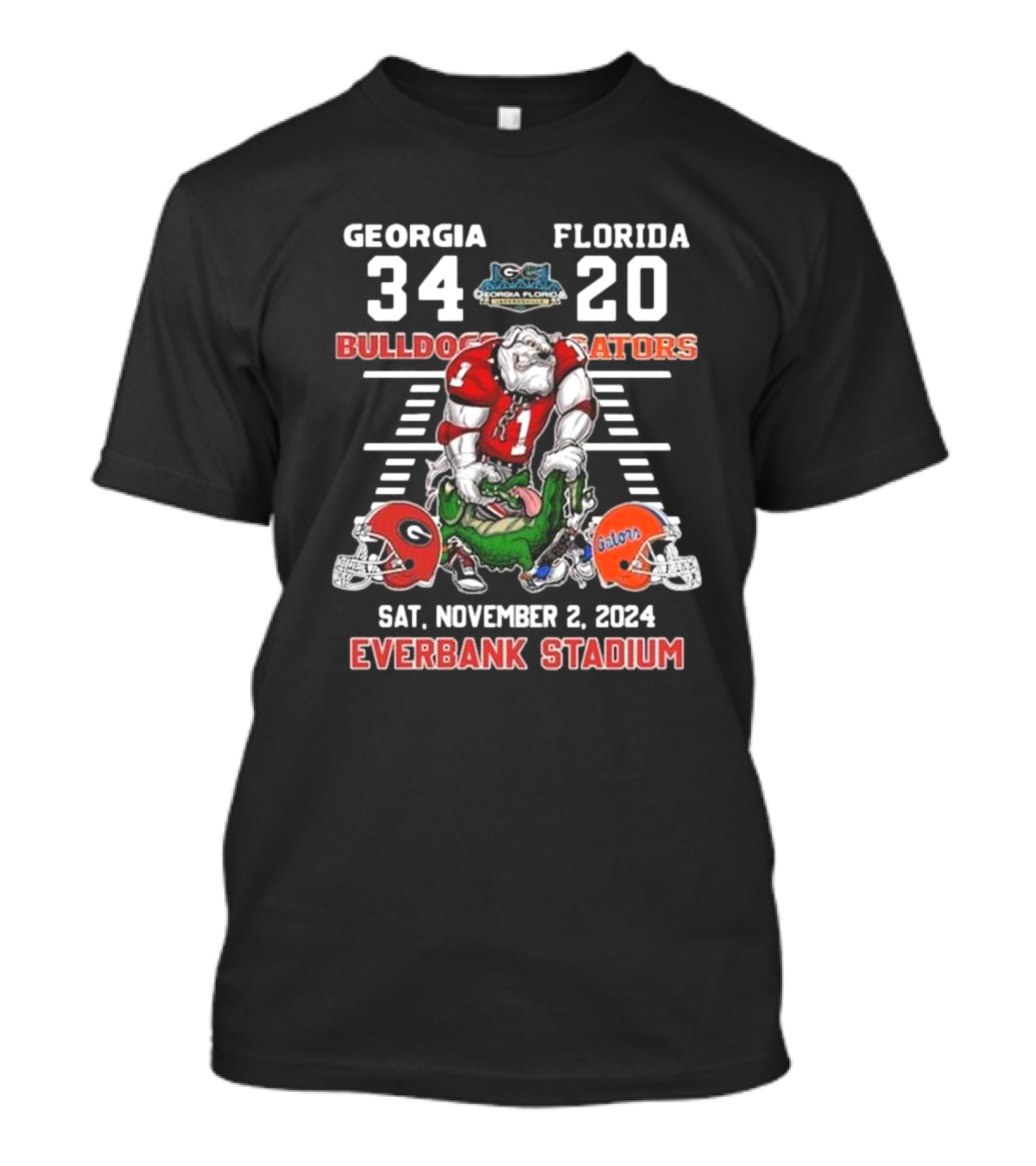 Georgia Bulldogs 34 Florida Gators 20 Everbank Stadium November 2, T-Shirt
