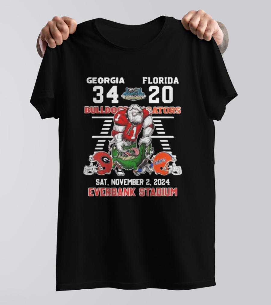 Georgia Bulldogs 34 Florida Gators 20 Everbank Stadium November 2, T-Shirt