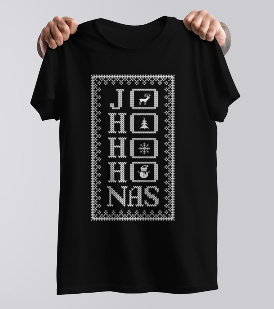 Jonas Brothers Jo Ho Ho Ho Nas Christmas Sweater Style Theme T-Shirt