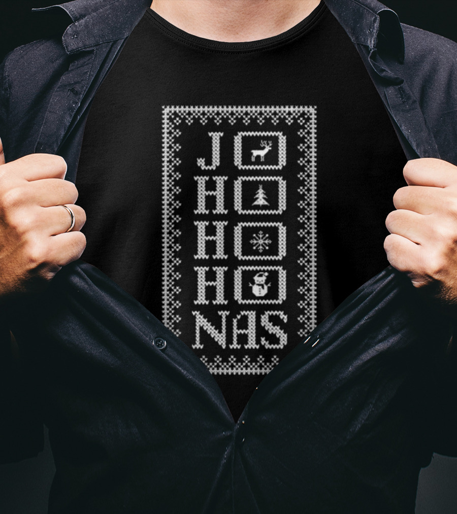 Jonas Brothers Jo Ho Ho Ho Nas Christmas Sweater Style Theme T-Shirt