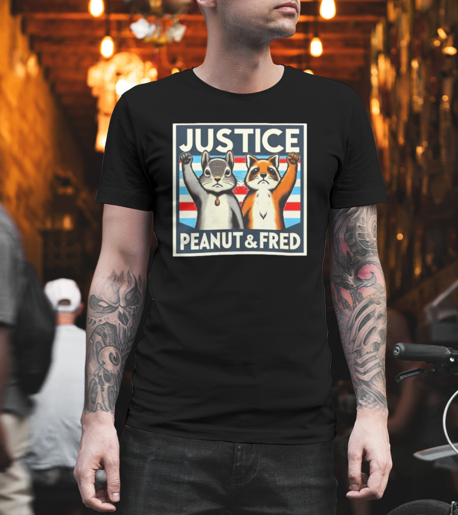 Justice Peanut Fred Squirrel Cat Campaign T-Shirt