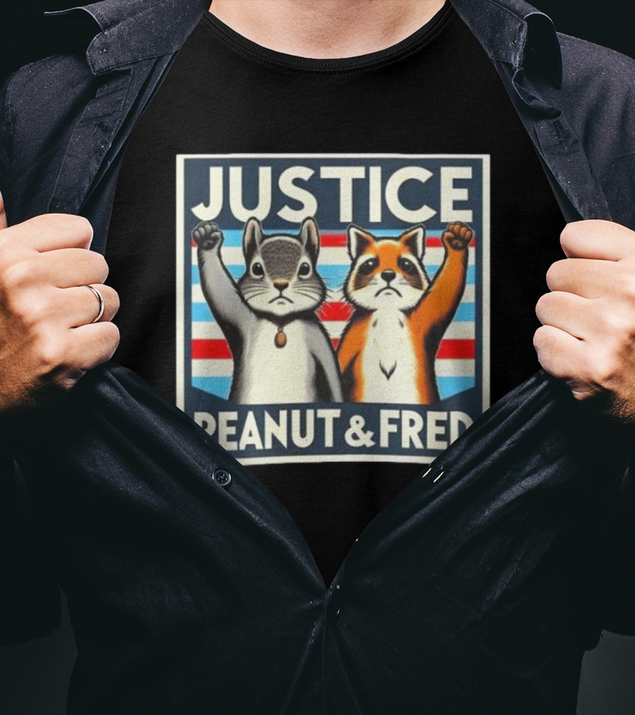 Justice Peanut Fred Squirrel Cat Campaign T-Shirt