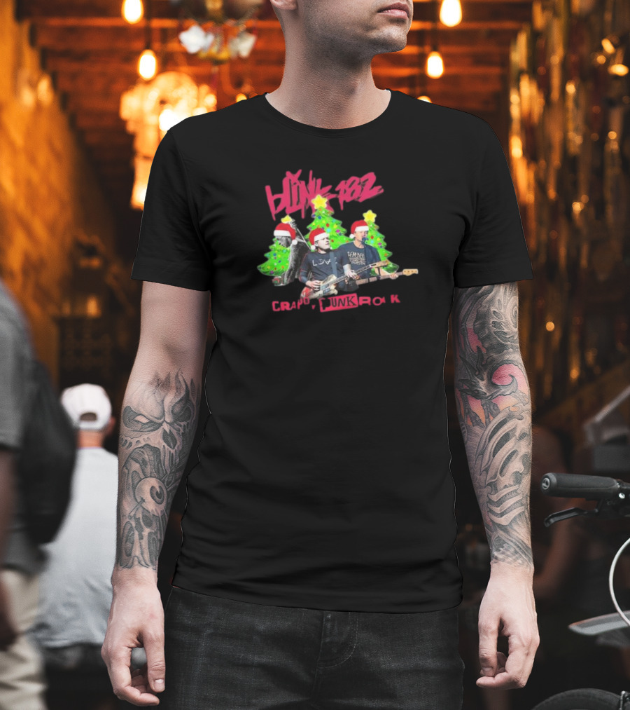 Blink-182 Christmas Trees Crappy Punk Rock 182 T-Shirt