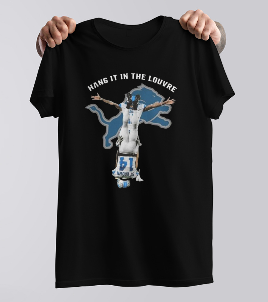 Hang It In The Louvre Detroit Lions St. Brown T-Shirt