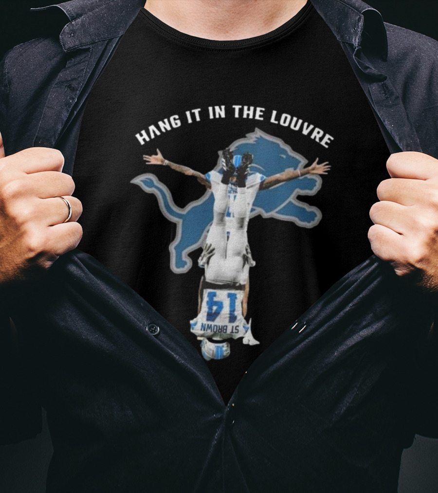 Hang It In The Louvre Detroit Lions St. Brown T-Shirt