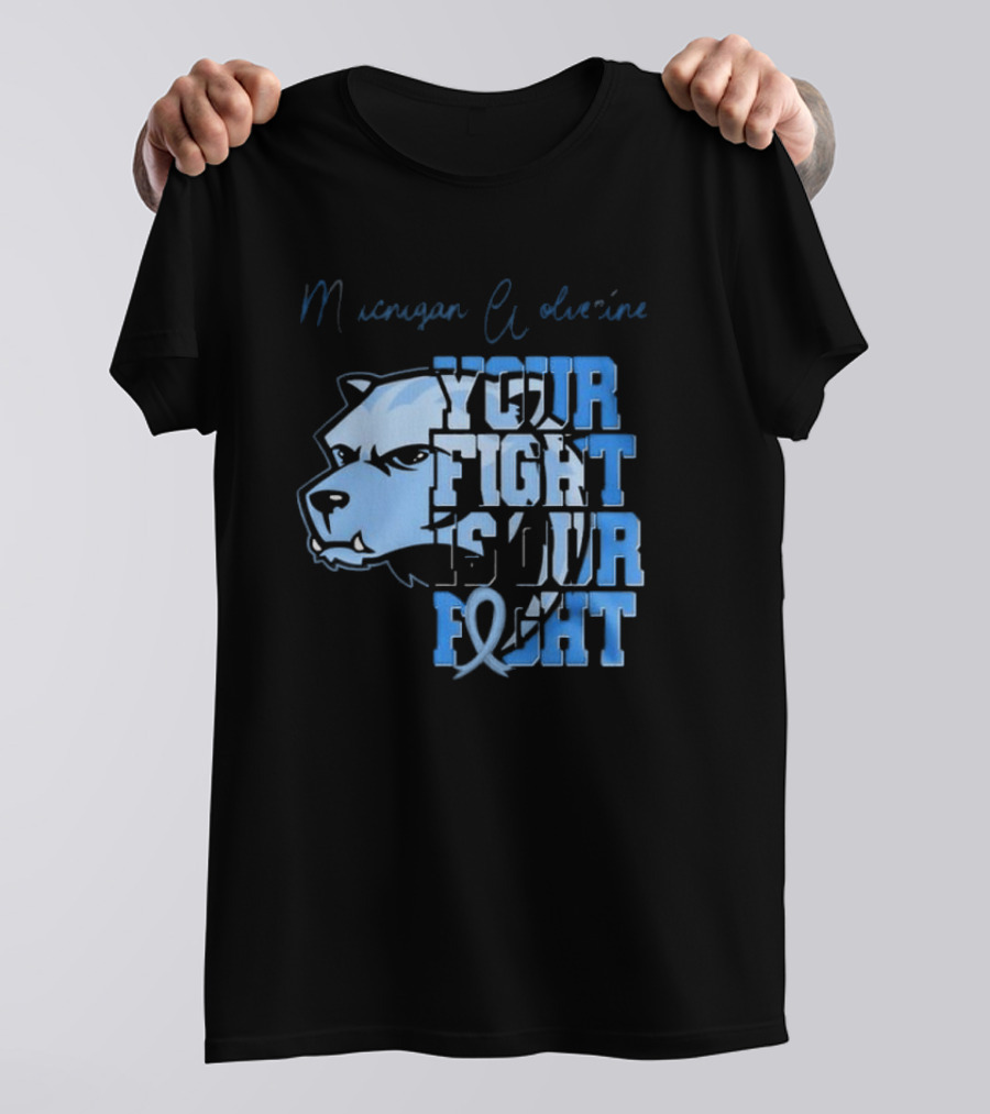 Michigan Wolverines Your Fight Is Our Fight Tackle Diabetes Awareness T-Shirt