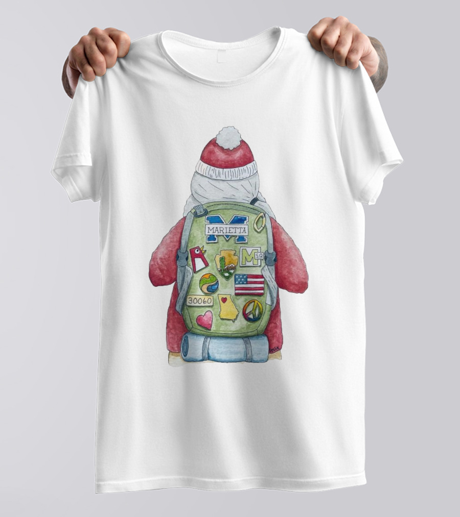 Santa Marietta 30060 Backpack Merry Christmas T-Shirt