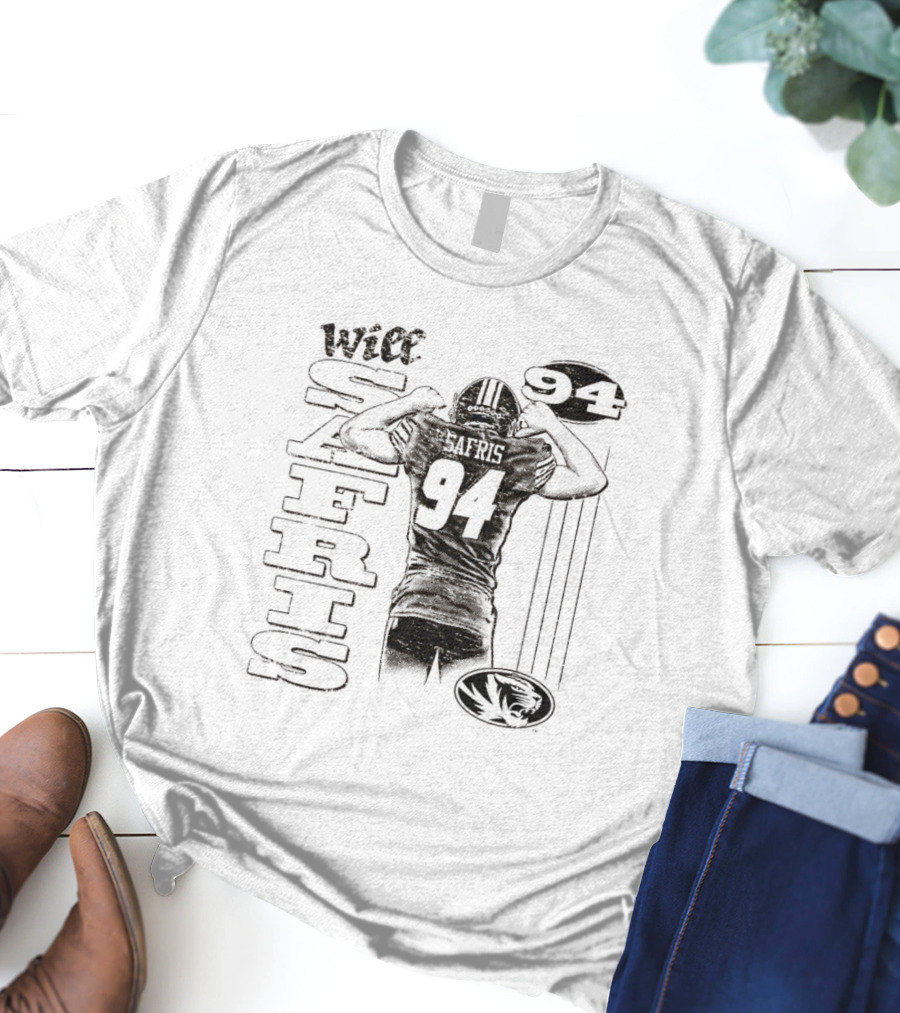 Will Safris 94 Missouri Tigers Football Player T-Shirt