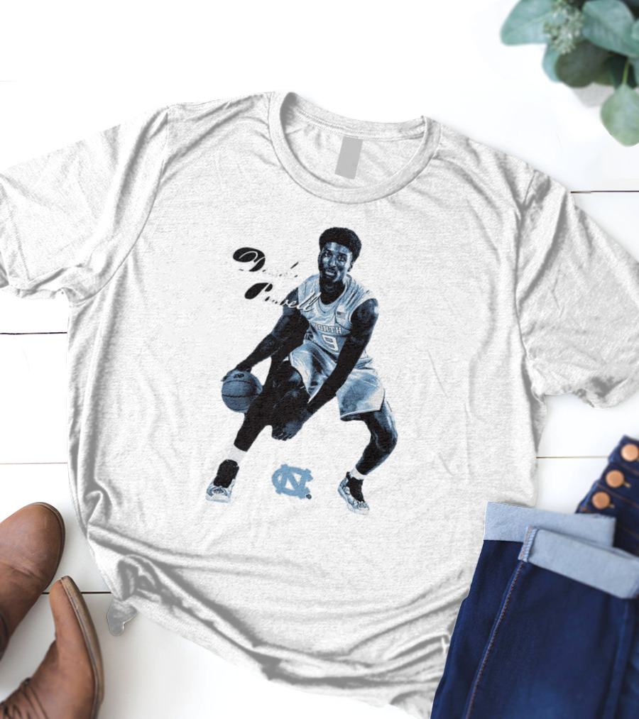 Drake Powell North Carolina Tar Heels Basketball Player With UNC T-Shirt