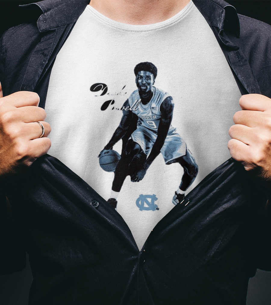 Drake Powell North Carolina Tar Heels Basketball Player With UNC T-Shirt