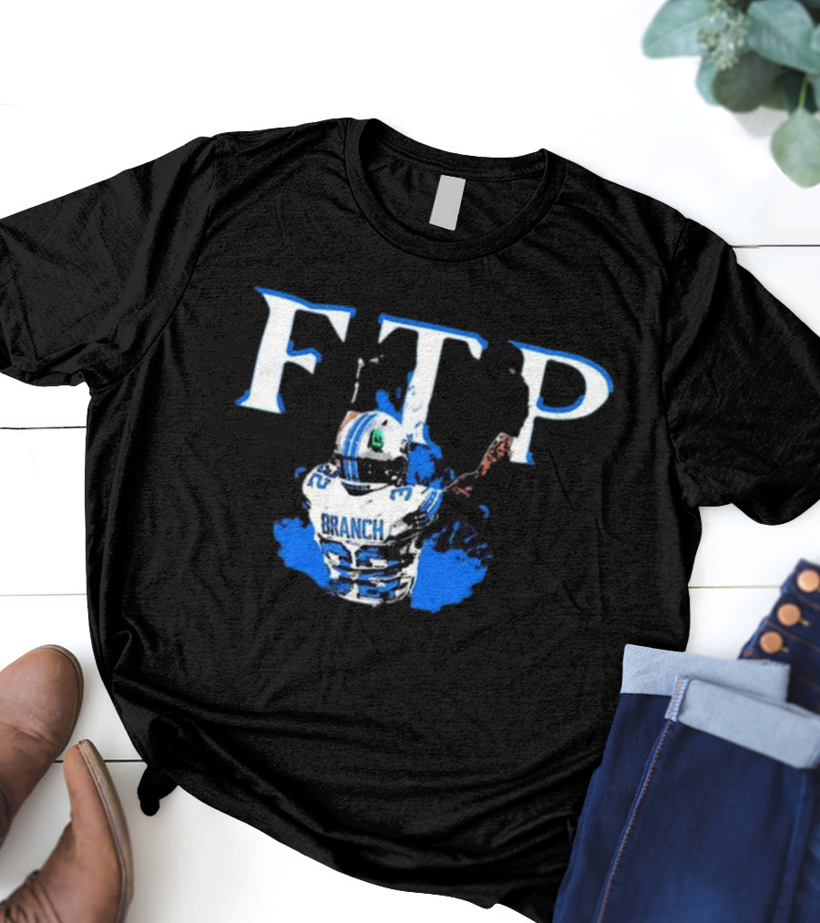 FTP Brian Branch Detroit Lions NFL Player Back Jersey T-Shirt