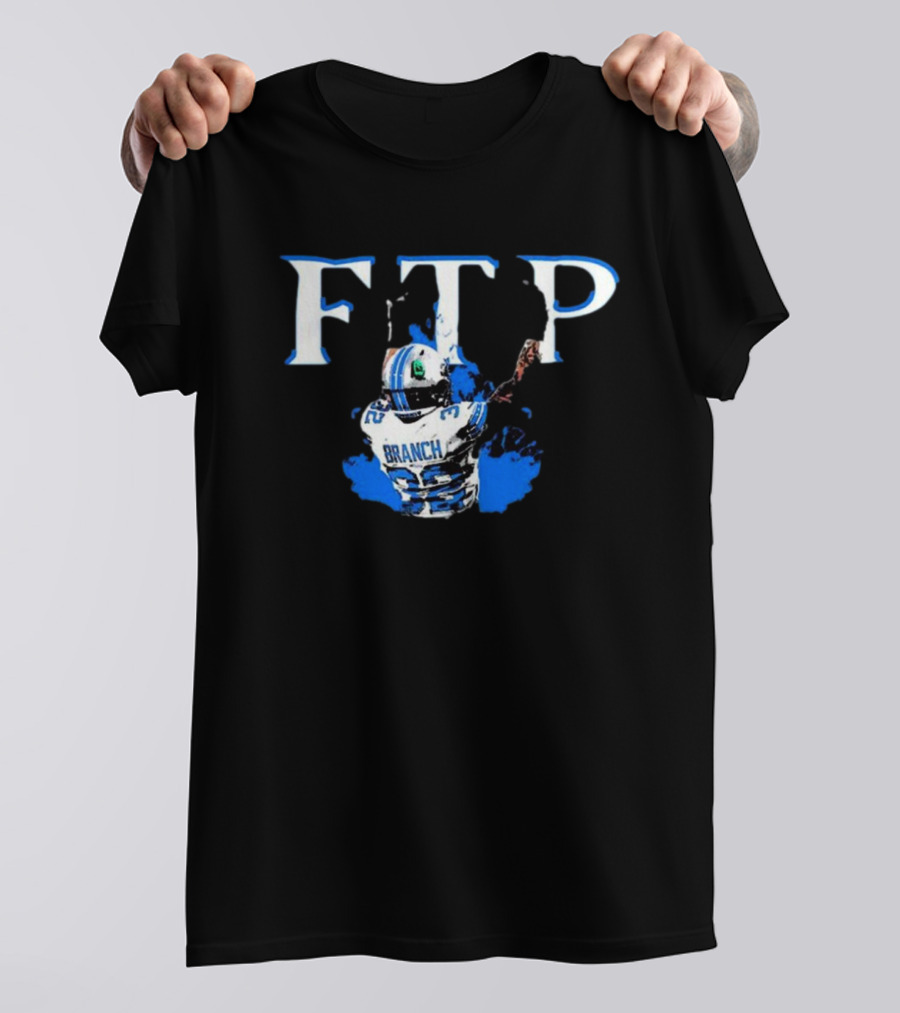 FTP Brian Branch Detroit Lions NFL Player Back Jersey T-Shirt
