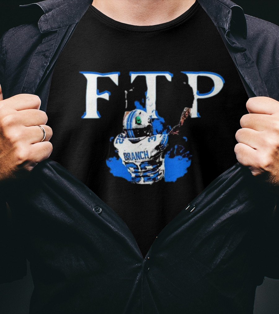 FTP Brian Branch Detroit Lions NFL Player Back Jersey T-Shirt
