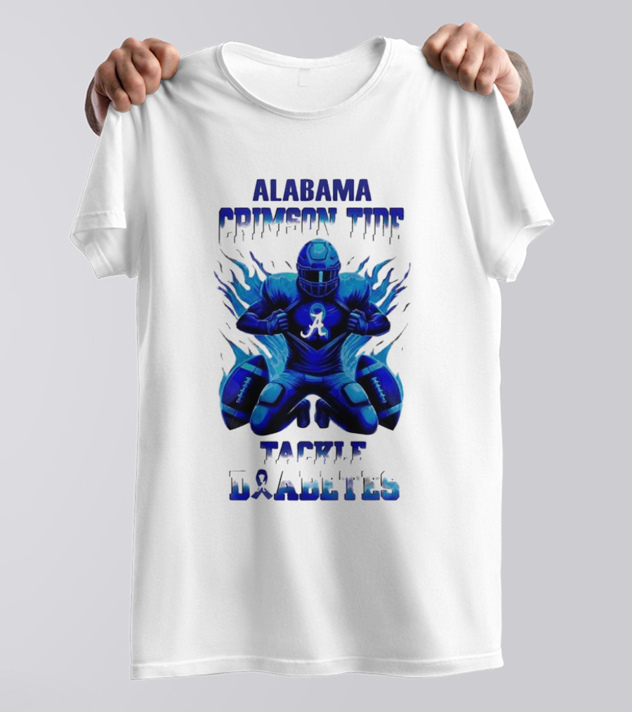 Alabama Crimson Tide Football Tackle Diabetes Awareness Month November T-Shirt