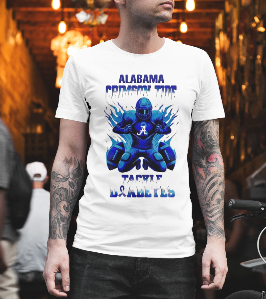 Alabama Crimson Tide Football Tackle Diabetes Awareness Month November T-Shirt