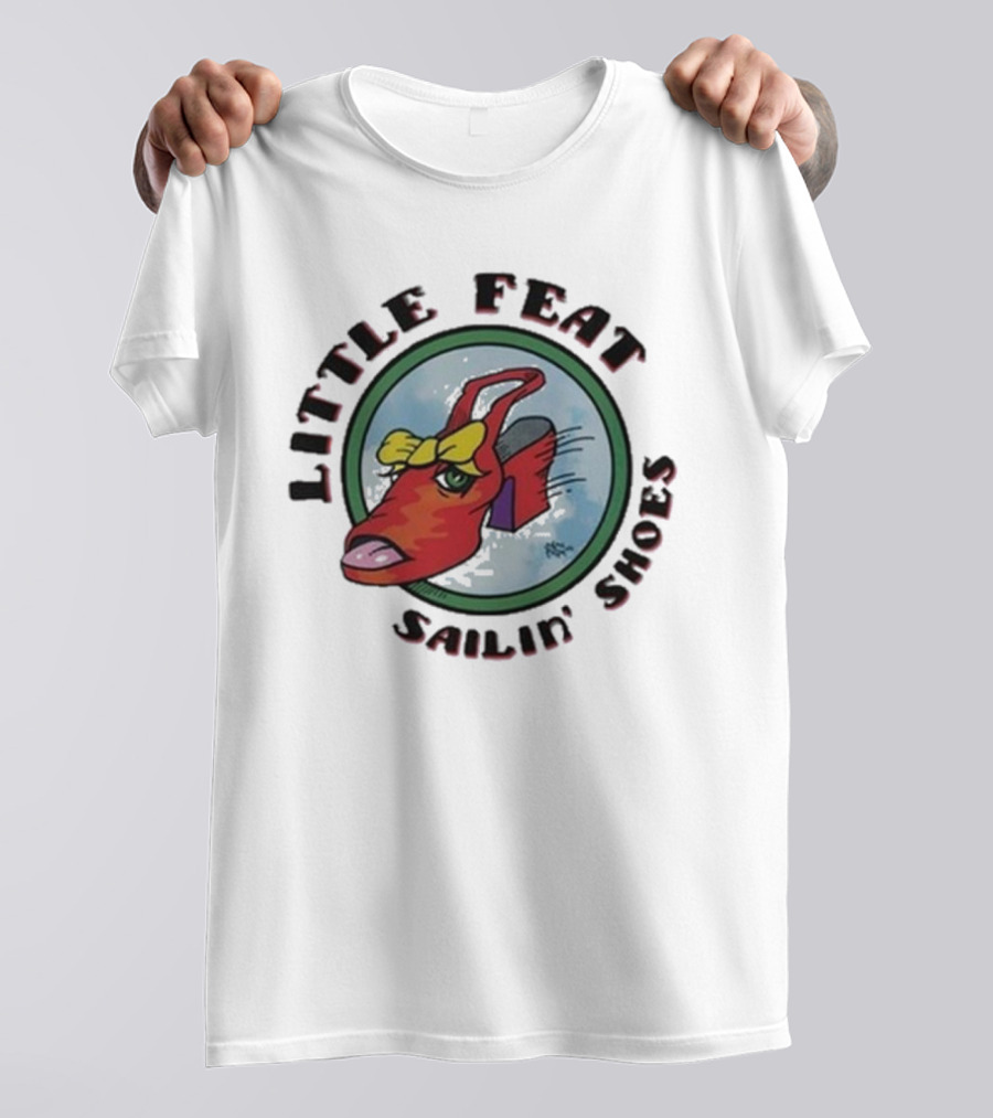 Little Feat Sailin’ Shoes Bow Tie Red Shoe T-Shirt