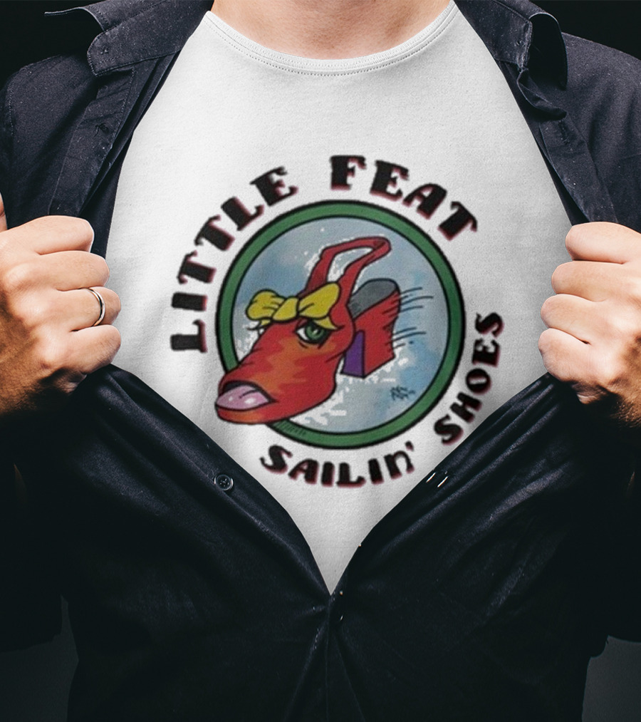 Little Feat Sailin’ Shoes Bow Tie Red Shoe T-Shirt