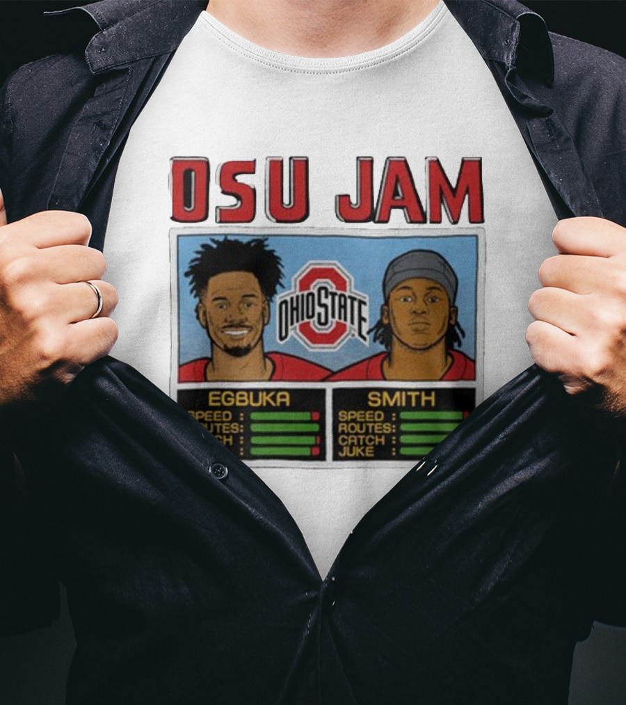 OSU Jam Egbuka Smith Ohio State Football Speed Routes Catch Juke T-Shirt