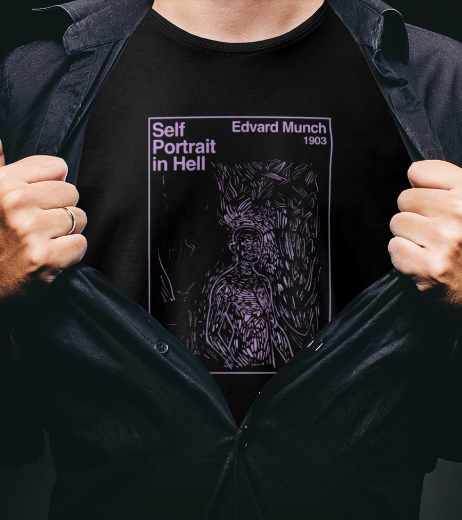 Edvard Munch Self Portrait In Hell 1903 T-Shirt