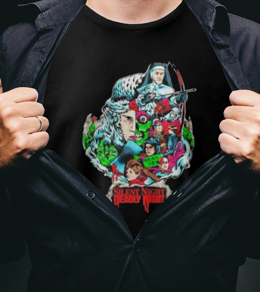 Terrorthreads Silent Night Deadly Night Unwrapping The Horror T-Shirt